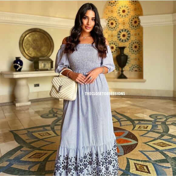 ZARA Balloon Sleeve Long Dress NWT - Picture 1 of 16